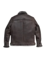 Men’s Brown Genuine Lambskin Shearling Leather Jacket