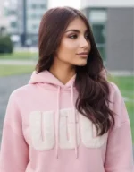 Women’s Lotus Blossom Pink UGG Sherpa Applique Hoodie