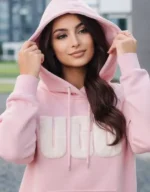 Women’s Lotus Blossom Pink UGG Sherpa Applique Hoodie