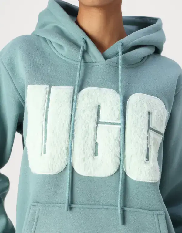 Women’s Ice Blue UGG Sherpa Applique Hoodie