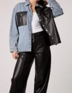 UNreal Leather & Denim Shacket