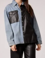 UNreal Leather & Denim Shacket