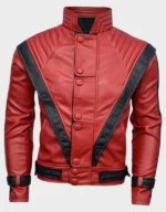 Michael Jackson Thriller Red Leather Jacket